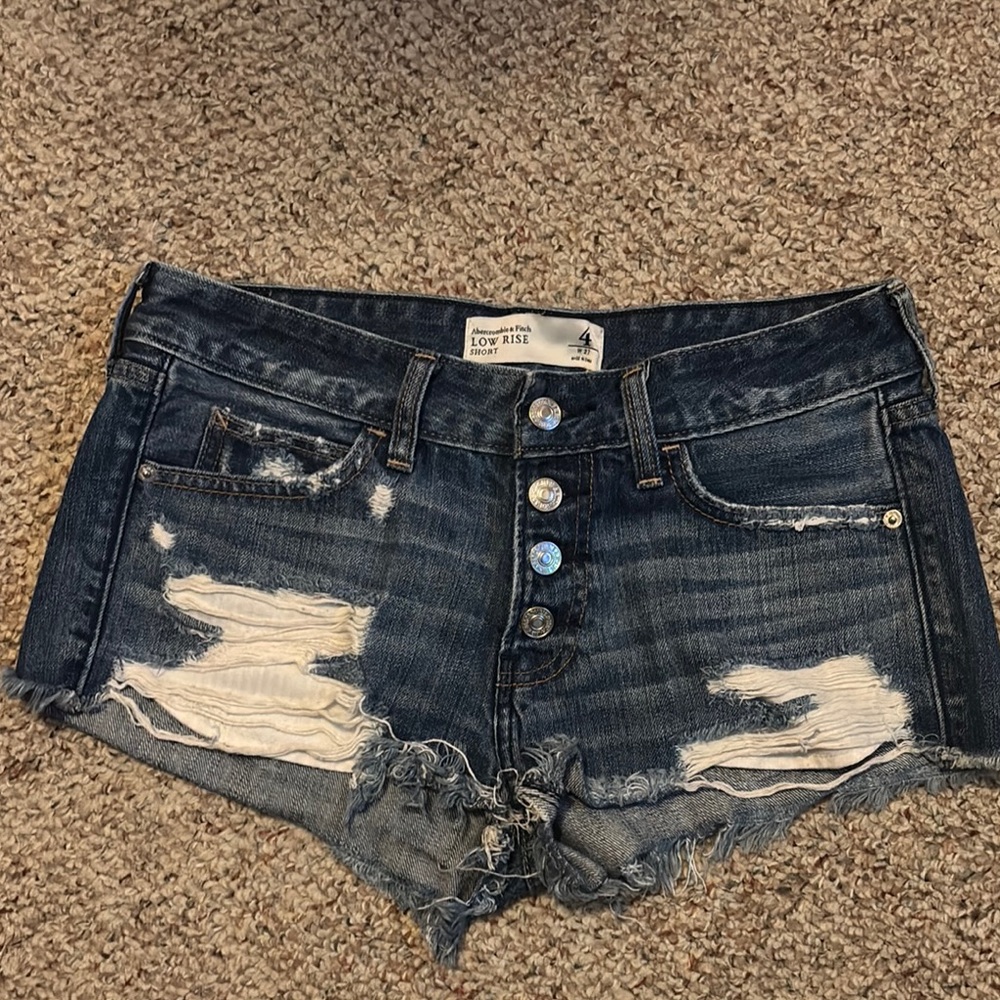 Distressed Denim Shorts